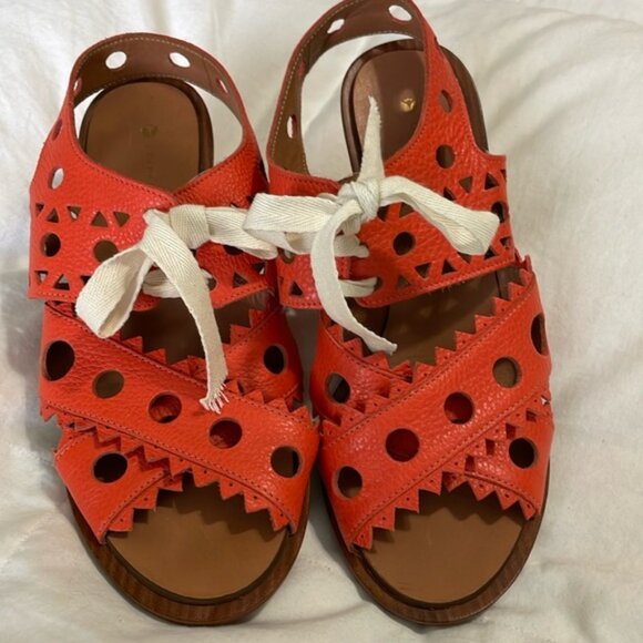 Anthropologie Leifsdottir Leather wooden heeled Women’s shoes - Picture 3 of 15